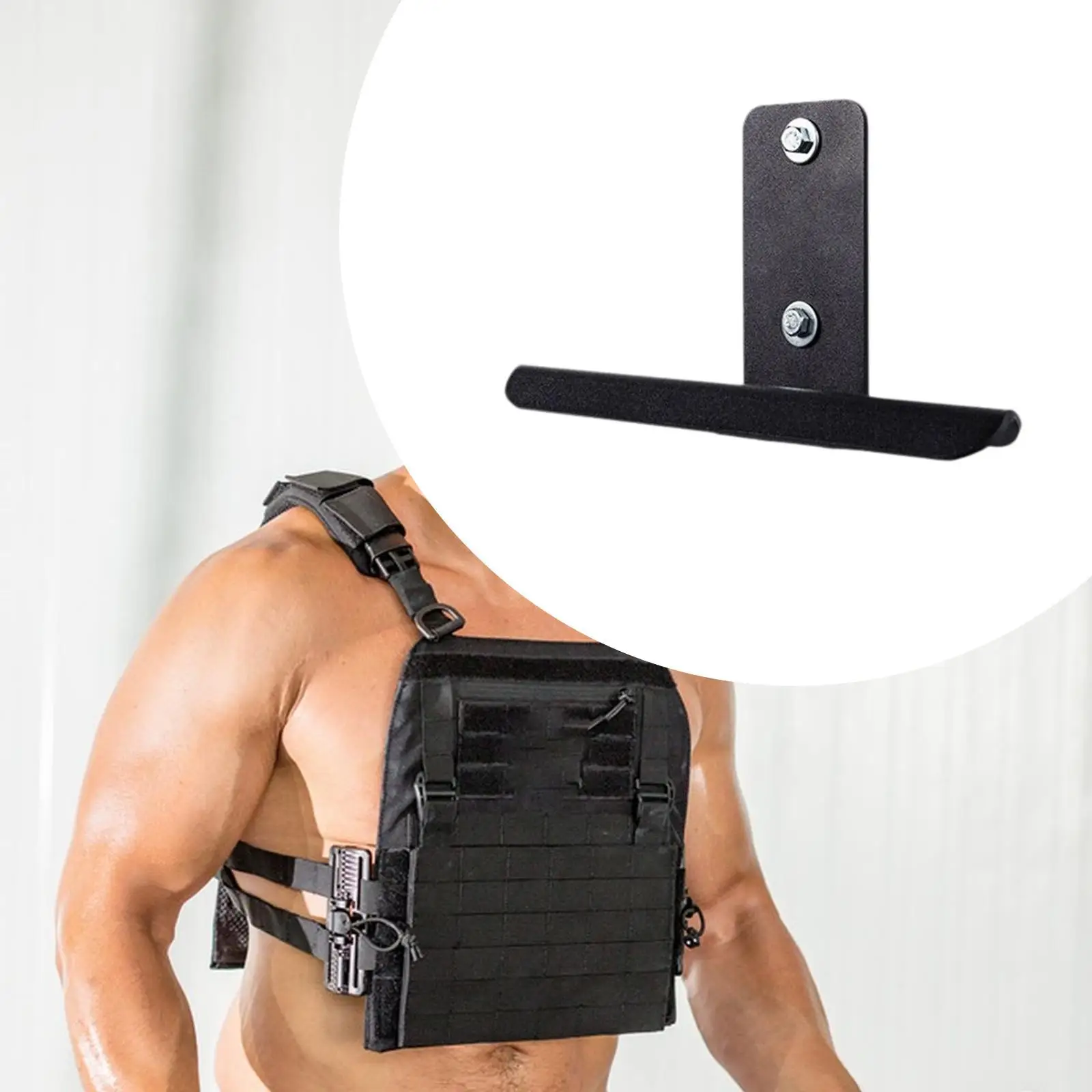 Wall Mounted Weight Vest Hanger Gym Storage Rack Accessories Garage High Load