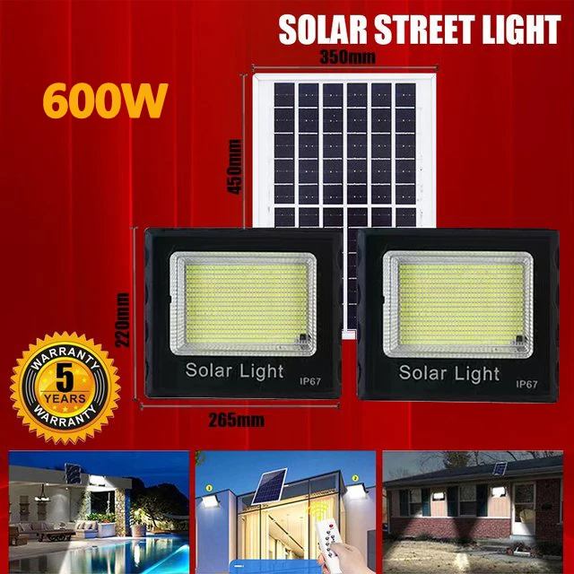 solar torch lights Solar Outdoor Flood Light Remote Control Solar LED Solar Panel IP65 Waterproof Street Light solar wall lights outdoor Solar Lamps