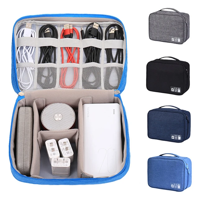 Organisateur Électronique de câble pliable - Set de 2 - Organisateur de  voyage pour