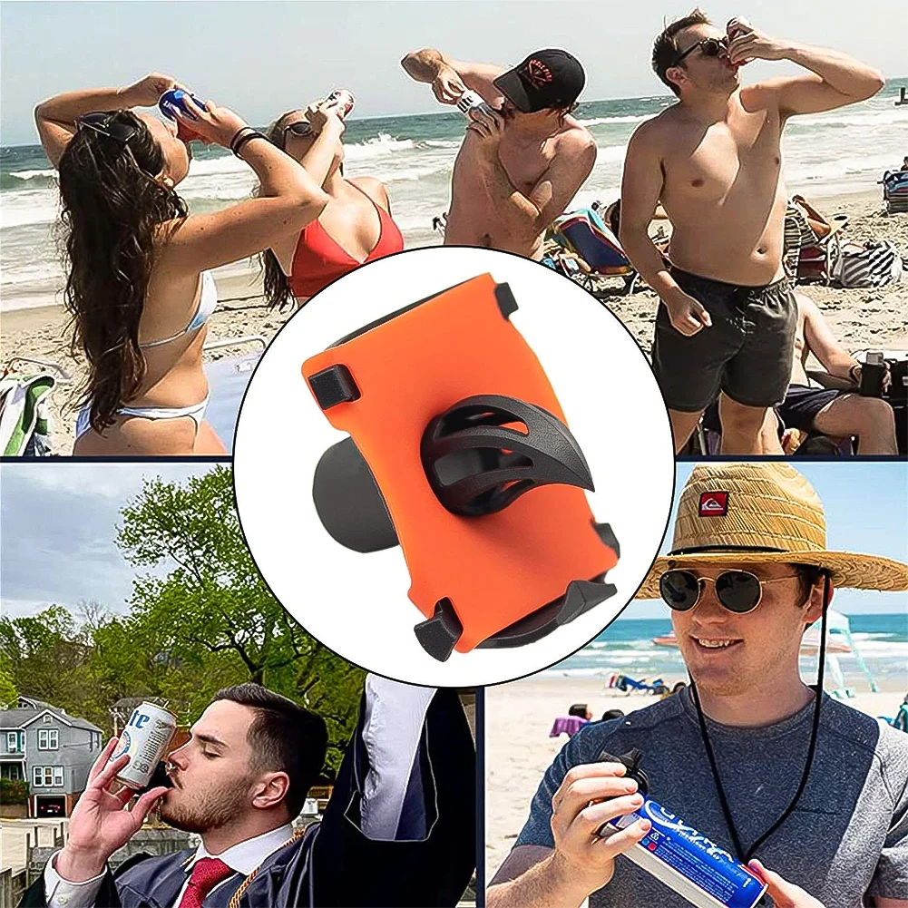 Portable Can Opener Bottle Opener Kitchen Tools Outdoor Utensils Multifunctional Tool With Built In Funnel Beer Hole Opener Beach Drinking Outdoor Bottle Creative Shotgun Tool