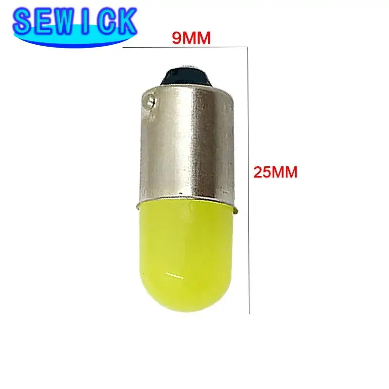 200Pcs BA9S T11 T4W T5 1895 233 슈퍼 밝은 라운드 3D COB LED 흰색 자동차 번호판 빛 자동 인테리어 도어 램프 마커 전구