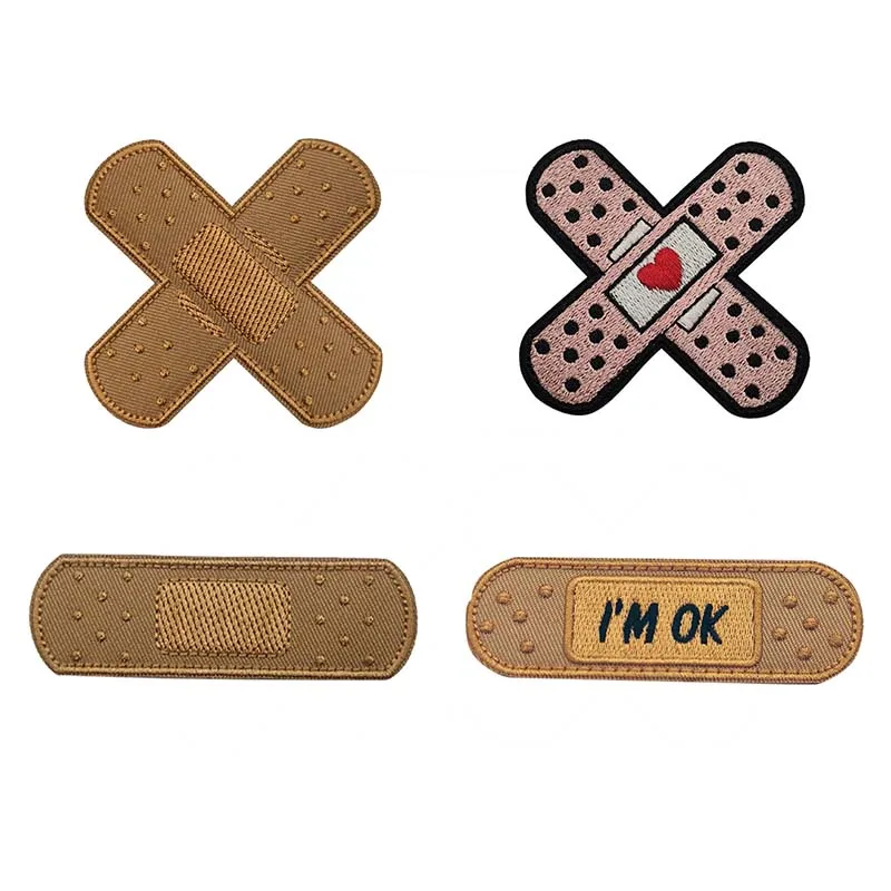 �I'm OK“ Moralabzeichen Wundpflaster mit Klettverschluss, Pflaster, bestickte Applikation, taktisches Emblem auf Kleidung, Rucksack