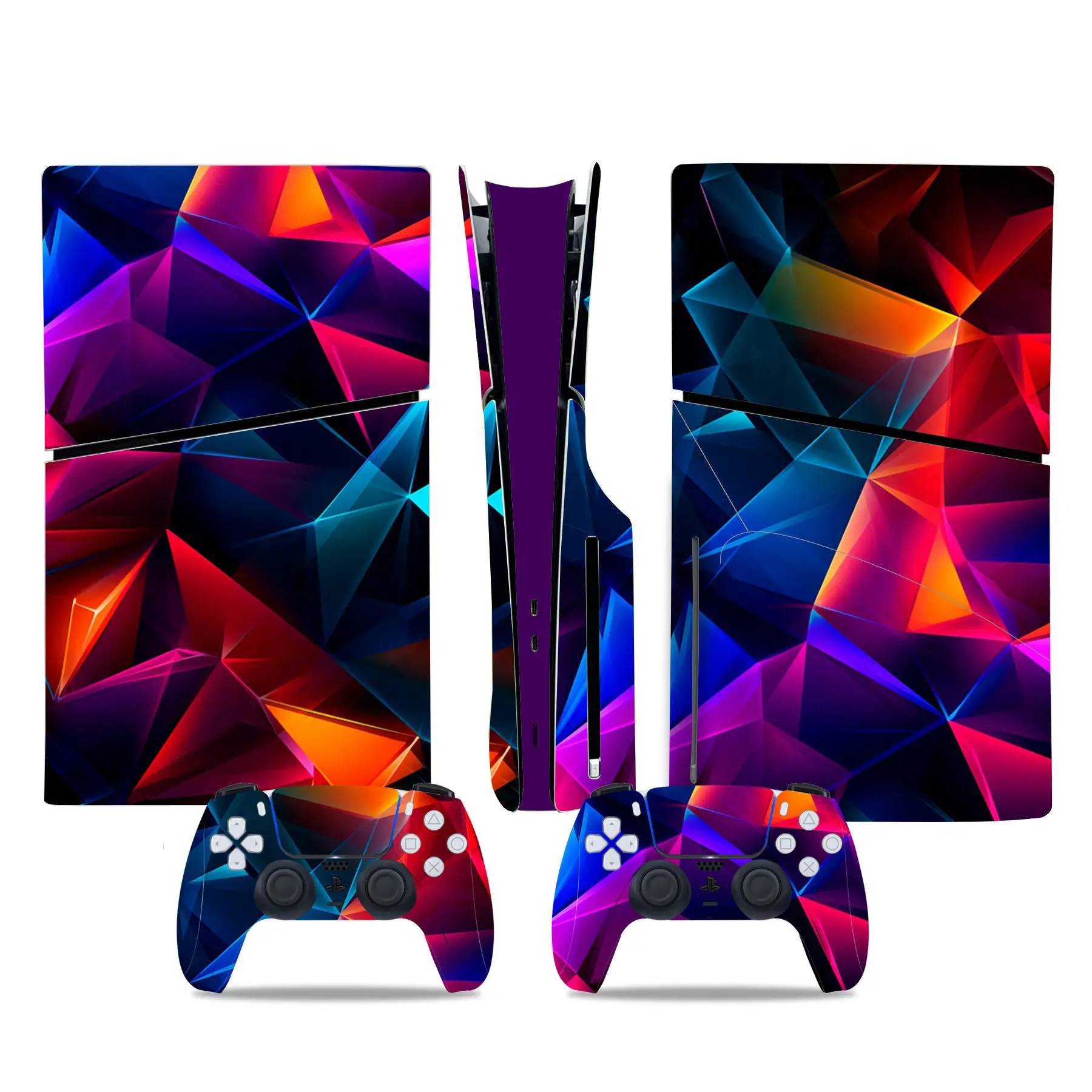 Per Ps5 Slim Disc Skin Sticker Decalcomania Cover Per Console E 2 Controller Nuovo Vinile Ps5 Slim Disk Skin