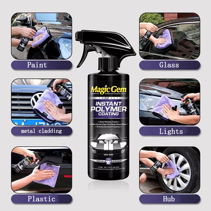 

236/473ml Nano Ceramic Car Coating Polish Wax Hydrophobic Spray Cars Detailing Waterproof Agent Long Lasting Paint Care