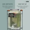 2 Gallon Glass Beverage Dispenser, Metal Base, Stainless Steel Spigot & Hanging Chalkboard - Outdoor Drink Dispenser for 6