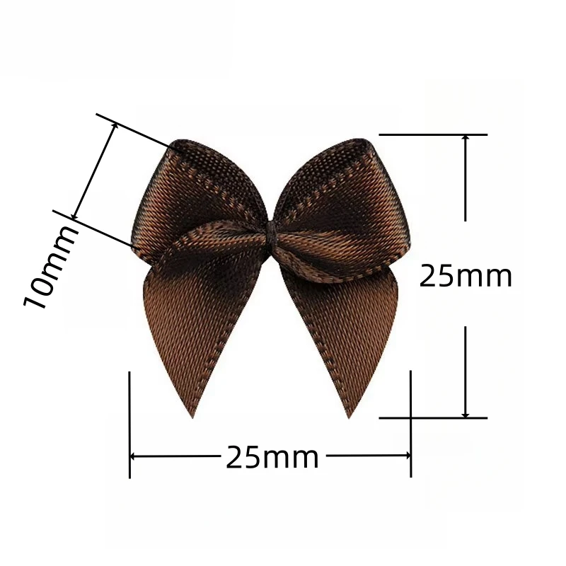 Mini Satin Ribbon Bow Polyester Ribbon Bow DIY Sewing Crafts Wedding Decoration Hairpin Garment Accesso 100Pcs/Lot