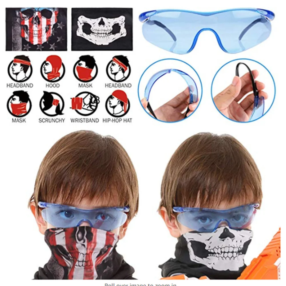 Soft Kids Vest Suit Kit for Nerf N-Strike Elite Series Outdoor Game Tactical Vest Holder Bullets Magazine Goggle Bib Wrist Strap