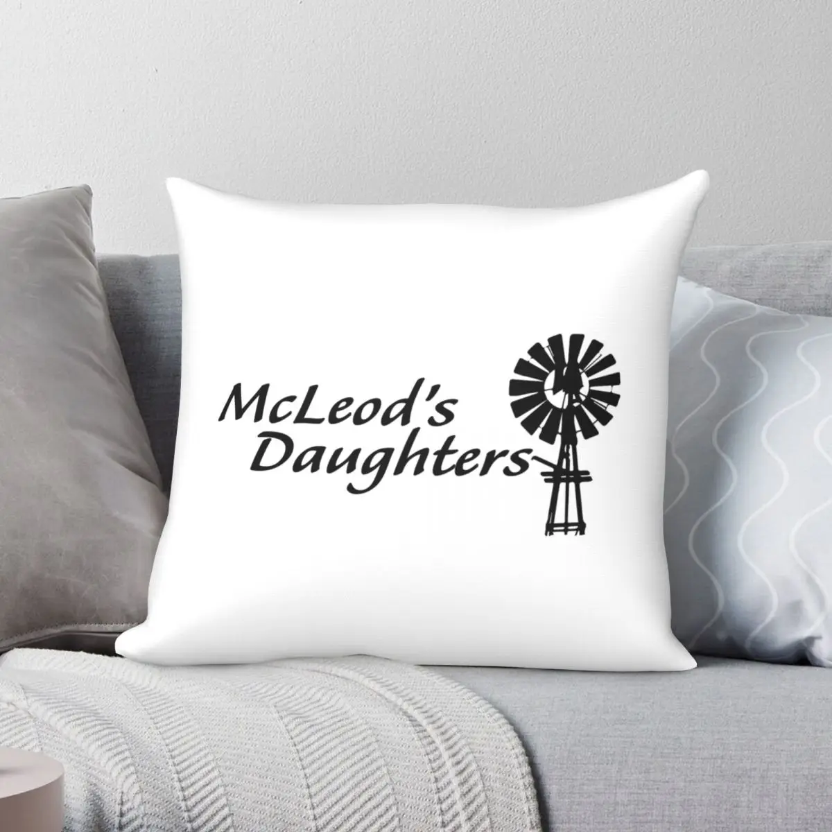 

McLeods Daughters Windmill Sign Pillowcase Polyester Linen Velvet Creative Zip Decor Throw Pillow Case Bed Cushion Cover 18"