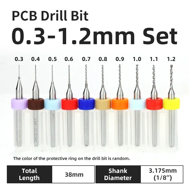 10pcs PCB Drill Bit Set Carbide Micro Drills For Printed Circuit Board 1/8" Fixed Shank Mini CNC Tungsten Steel Bits 0.1-3.175mm image 11