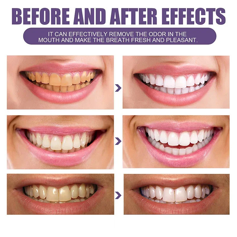 Teeth whitening tooth powder effective remove plaque stains dental calculus fresh bad breath oral hygiene care product