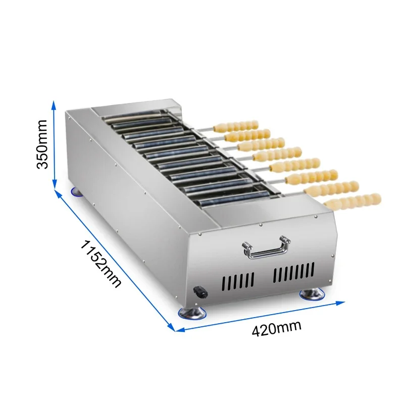 2200V 3kw Horizontal Chimney Rolling Machine Bread Ring Machine Cake Roll Oven Bread Oven Electric Baking Maker