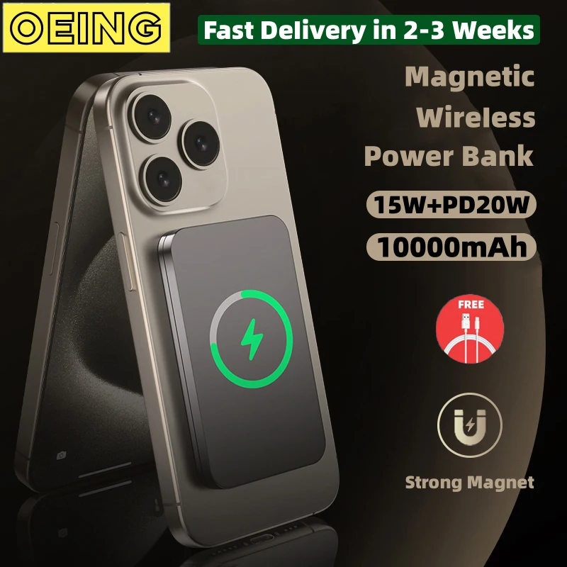 

New Magnetic Power Bank Mini Powerbank External Auxiliary Spare Battery Pack Portable Wireless Charger For iPhone Samsung Xiaomi