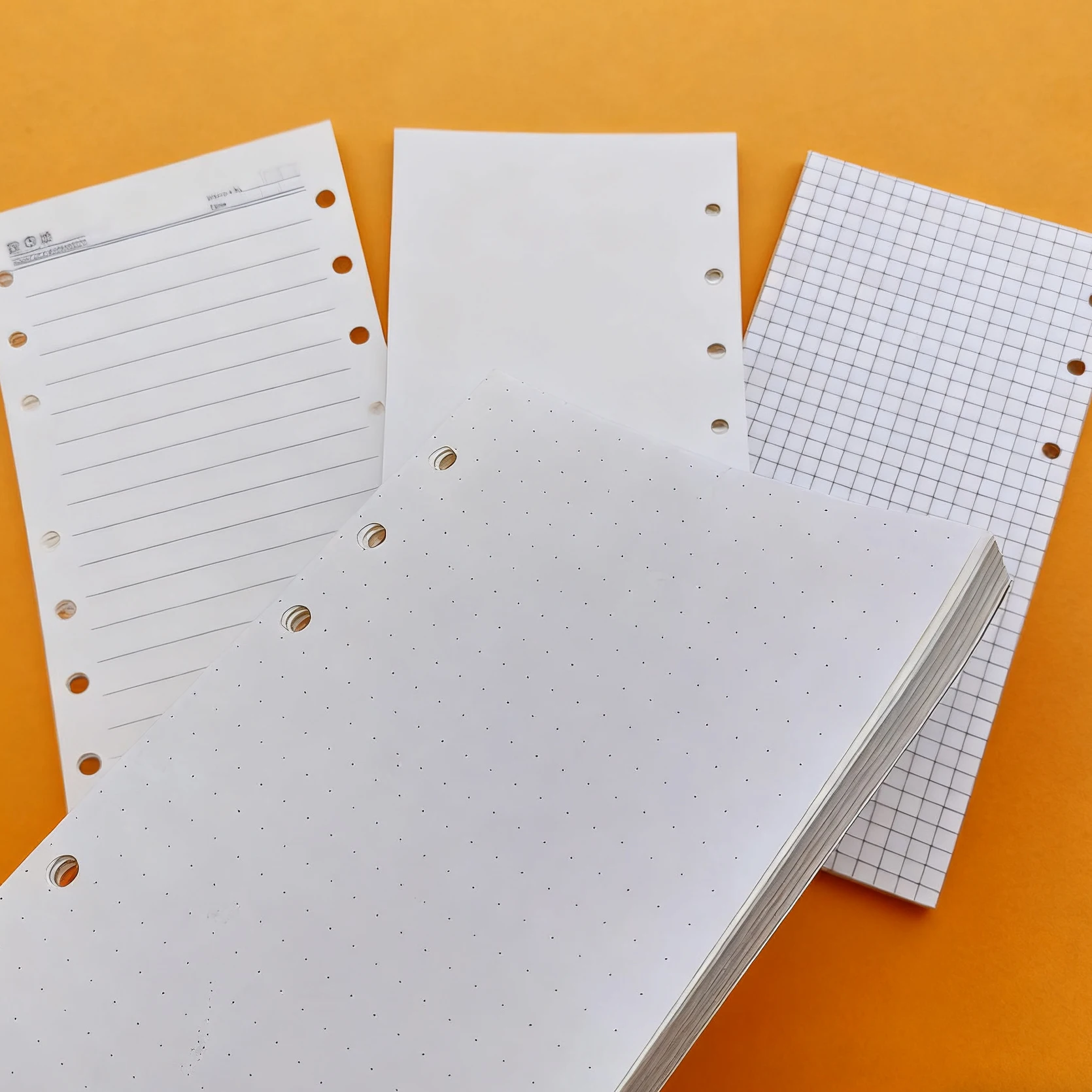 A6 6-Hole Loose Leaf Refill Paper (45 Sheets), Lined/Grid/Dot/Blank Binder Paper, Essential for School, Office & Back to School - 5