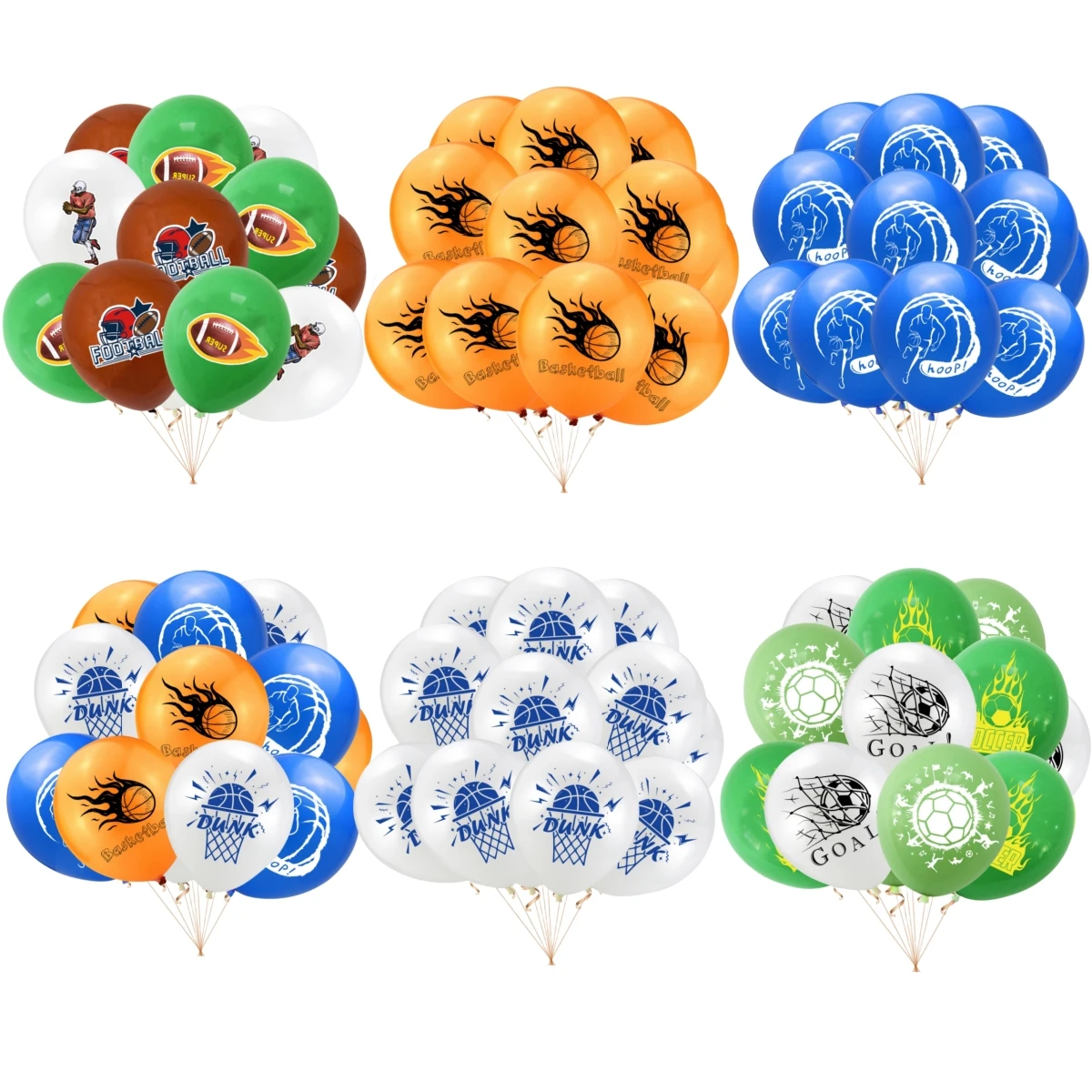 

12pcs Basketball Latex Balloon Birthday Decoration Football Globos American football Air Globos Baby Shower Boys Party Supplies