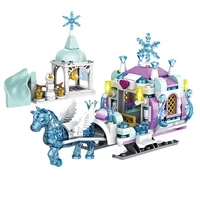 Frozen Princess Ice Castle Set Building Blocks Model Brick Mini Figure Kid Girl Gifts Toy Garden Compatible With Lego 3