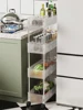 Acrylic Clear Trolley Rack Movable Rolling Utility Cart Narrow Gap Storage Rack with Wheels Bathroom Removable Shelf 2/3/4 Layer 5