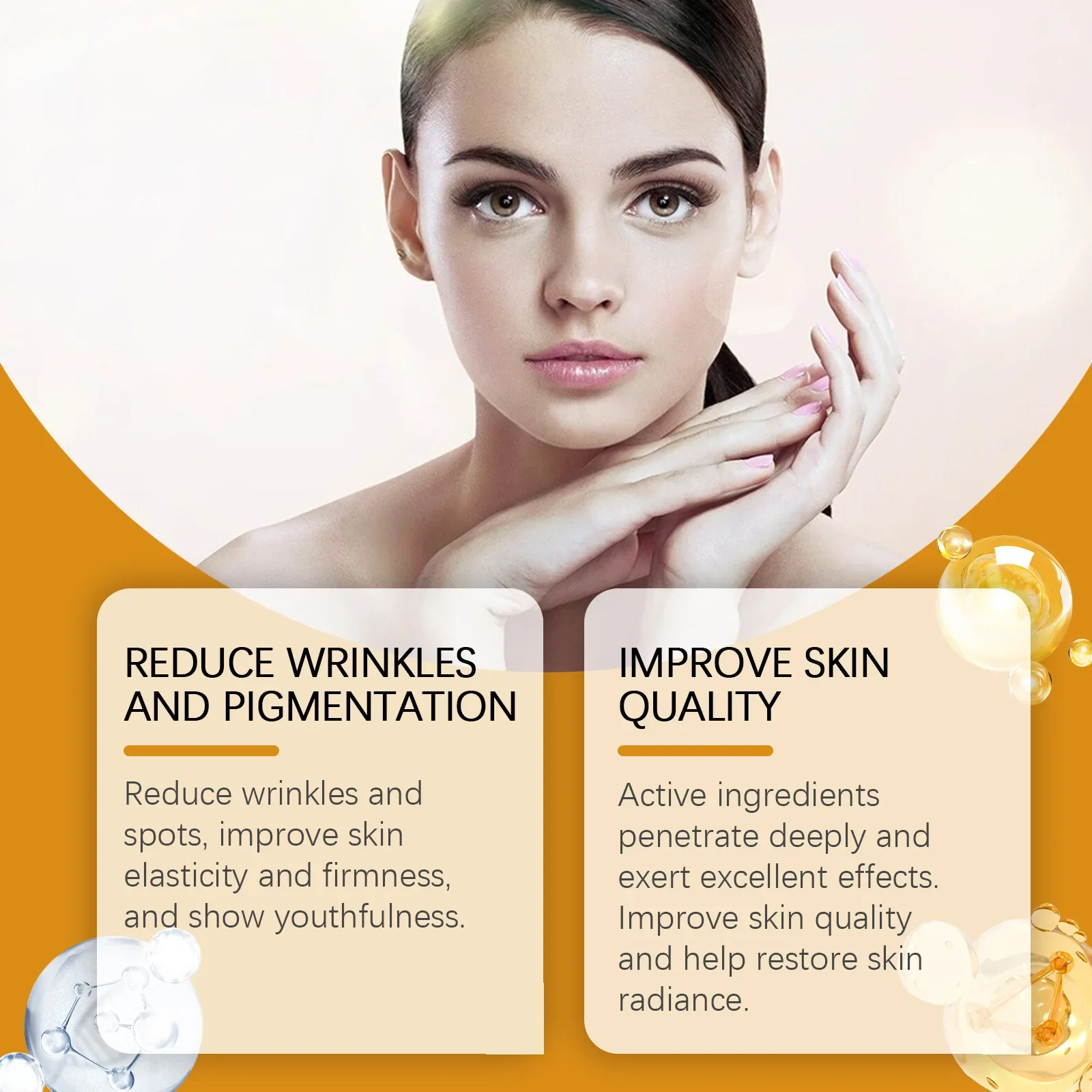 OUHOE Vitamin C Serum Facial Gentle Brightening Deep Hydrating Moisturizing Repair Nourishing Skin Care Serum Fade Fine Wrinkles 2