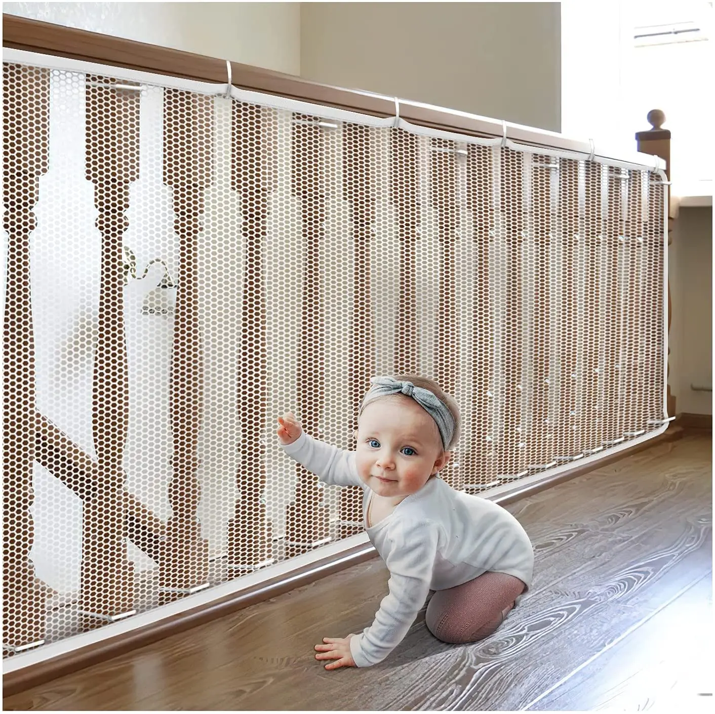 Child Protective Guard Fence Fine Mesh Tensile and Tear Resistant Banister Net Suitable For Infants