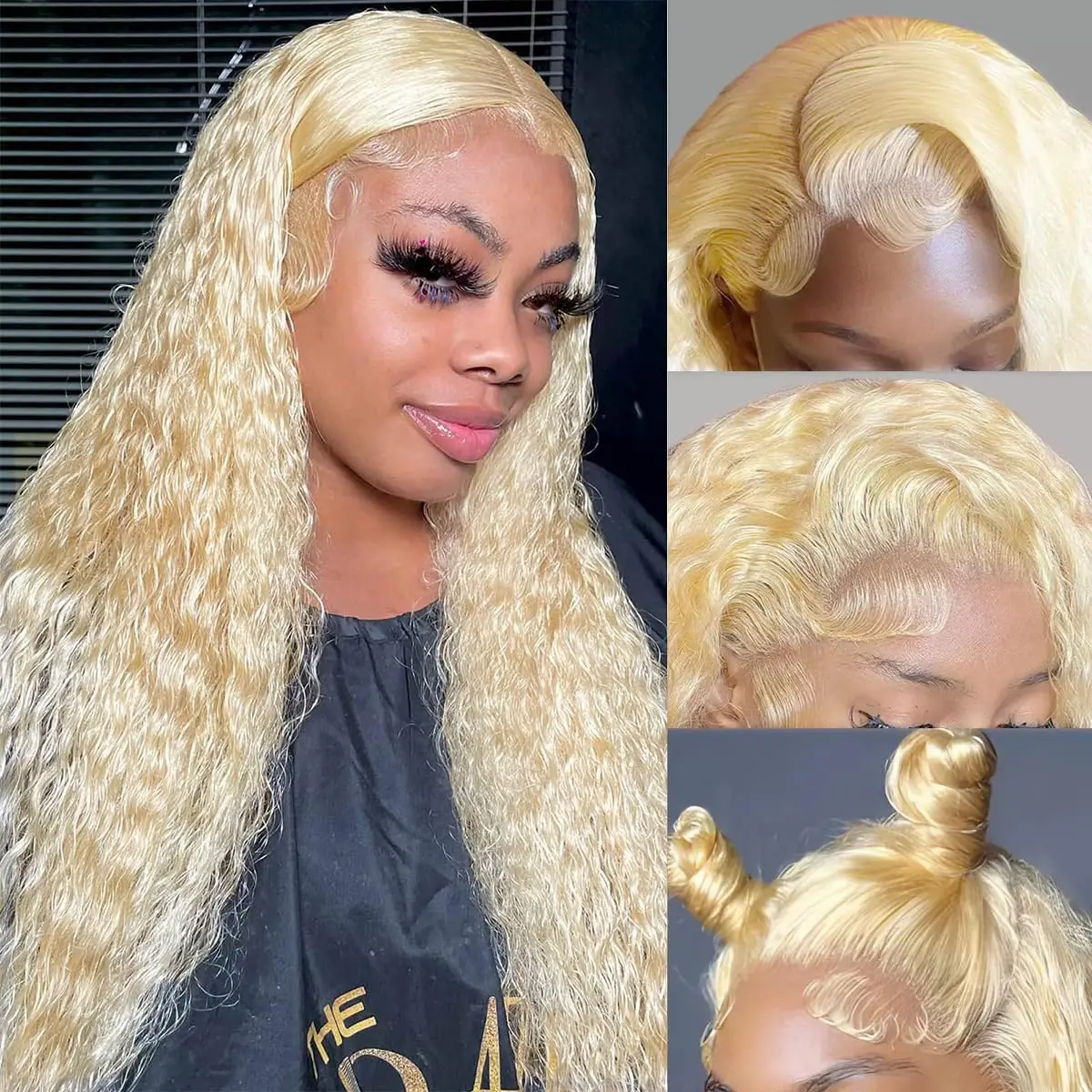 

613 Deep Wave Lace Closure Wig Human Hair Wear and Go Glueless Wigs HD 4X4 Real No Glue Lace Closure Wig Pre Plucked for Women