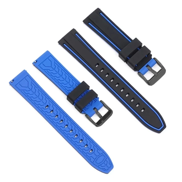 Deluxe Silicone Quick Release Watch Band - Durable Rubber Strap Replacement