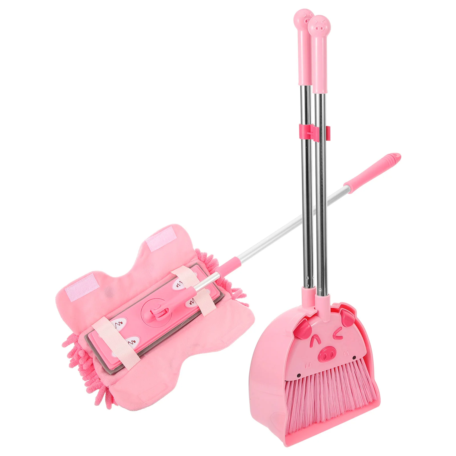 

Kid Cleaning Set Toddler Broom Mop Tool Pretend Play Children Housekeeping Kit Gift Pink
