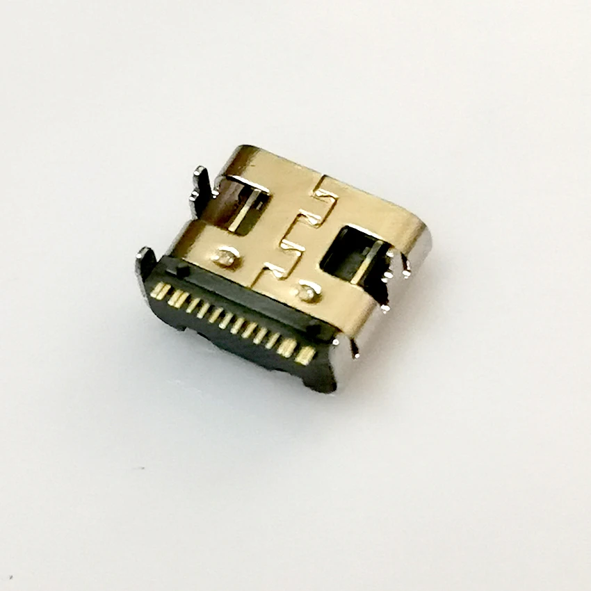 

10PCS SMT USB 3.1 Type-C 16pin Female Connector For Mobile Phone Charging Port Charging Socket Tow Feet Plug 4.9