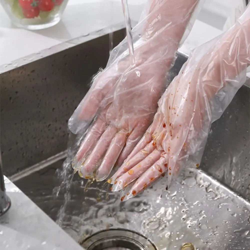 Multifunctional Disposable Gloves Waterproof Plastic Farm Glove Durable Thickened Cleaning Long Gloves 10PCS disposable gloves cleaning gloves garden work gloves horticultural gloves
