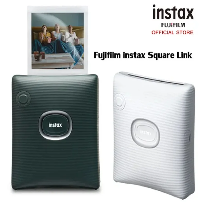 Fujifilm Instax Square Link Stampante Fotografica Per Smartphone Connettività Bluetooth Midnight Green Ash White 100% Originale