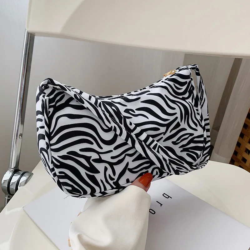 Borsa a spalla donna stampa animale piccola borsa nylon a mano_voghion.com