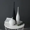 Modern Minimalist Handmade Ceramic Vase Black and White Simple Design Handmade Art Decoration Living Room Model Room Vase Decor 2