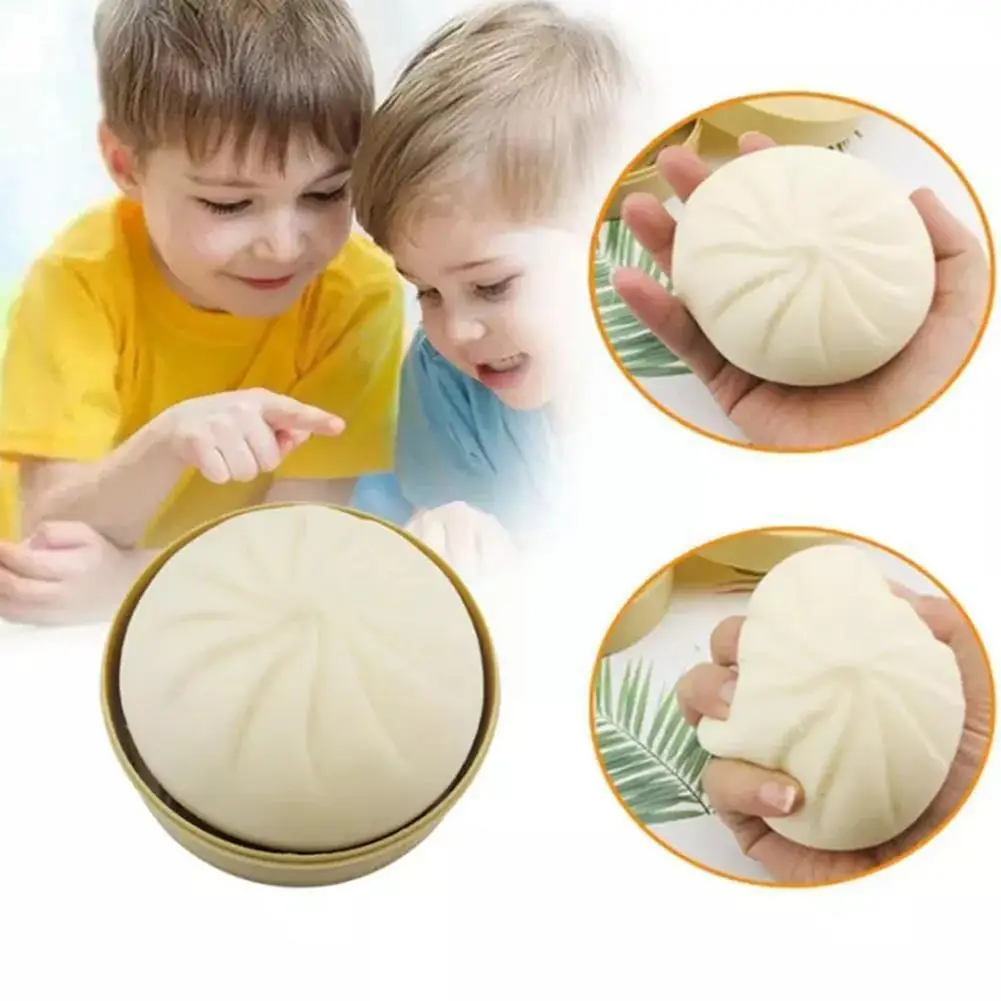 

1pcs New Style Simulated Food Breakfast Venting Music Ball Toy Bun Decompression Kneading Venting Hamburger Steamed To U3b1