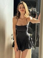 Polka Dot Dress – Nibber Backless Halter Mini Bodycon