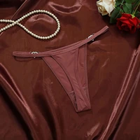 Culotte string sexy unie pour femme, extensible et confortable, taille basse, avec strass en forme de cœur, lingerie sexy pour femme 3