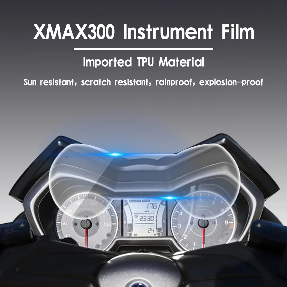 자가복원 TPU 기능을 갖춘 YAMAHA XMAX300 대시보드용 높은 투명도 보호 필름 스크린 수정 필름