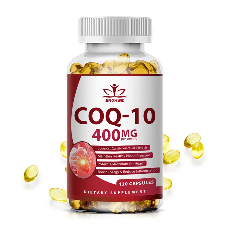 120PCS Coenzyme Q10 Capsules Provides Energy Vitamins Health Food Organic Ultra High Absorption COQ10