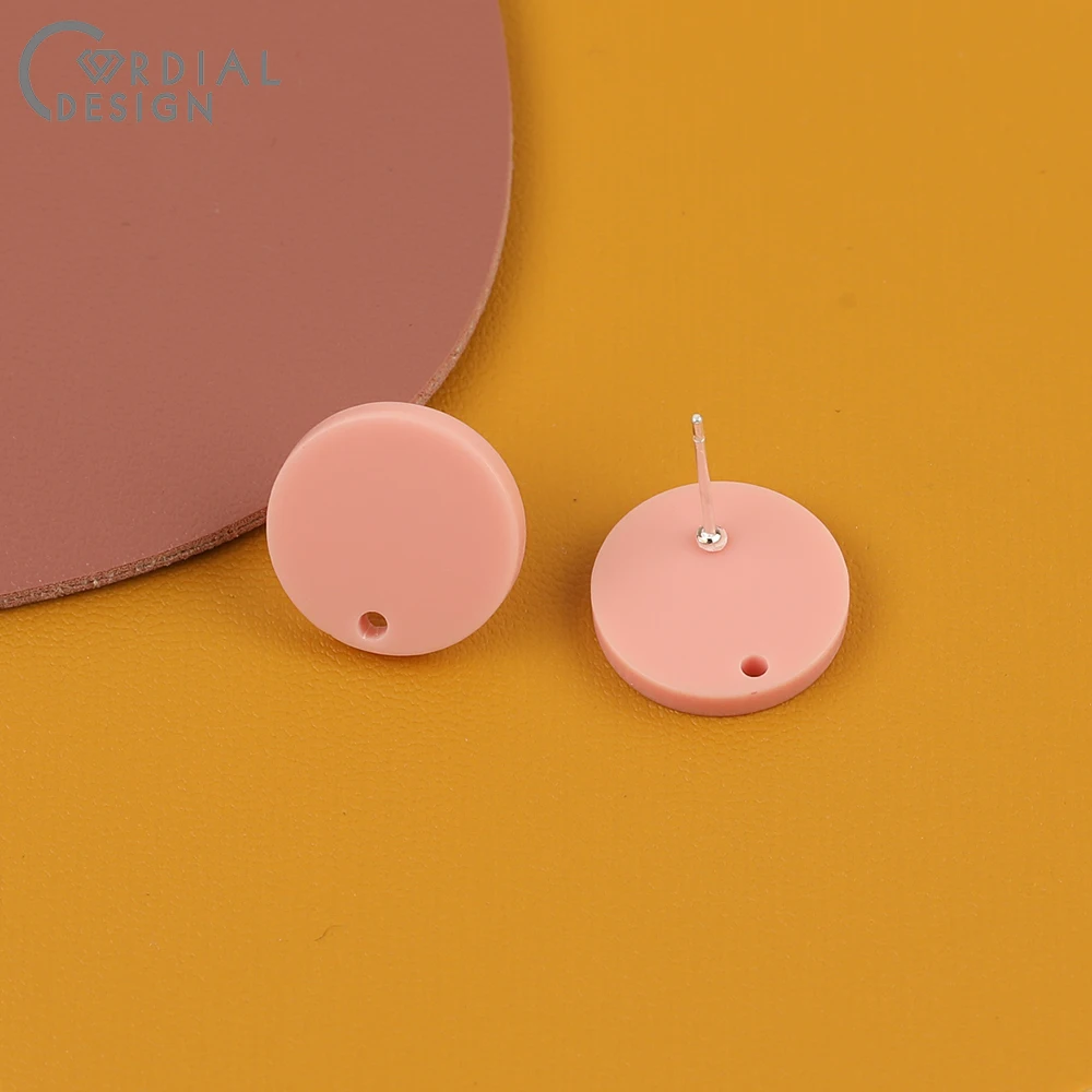 Cordial Design 100Pcs 16*16MM Jewelry Accessories/Earrings Stud/Multicolor/Hand Made/Round Shape/Jewelry Findings & Components - cordial