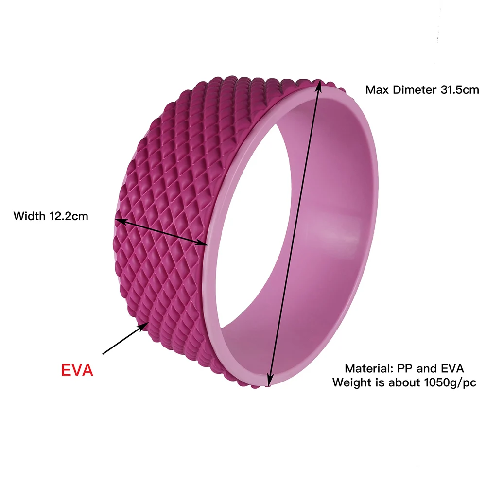 Yoga Wheel Pilates Ring Back Roller Muscle Massage Exercise Training Balance Accessory Increase Mobility pilates ring yoga massage roller
