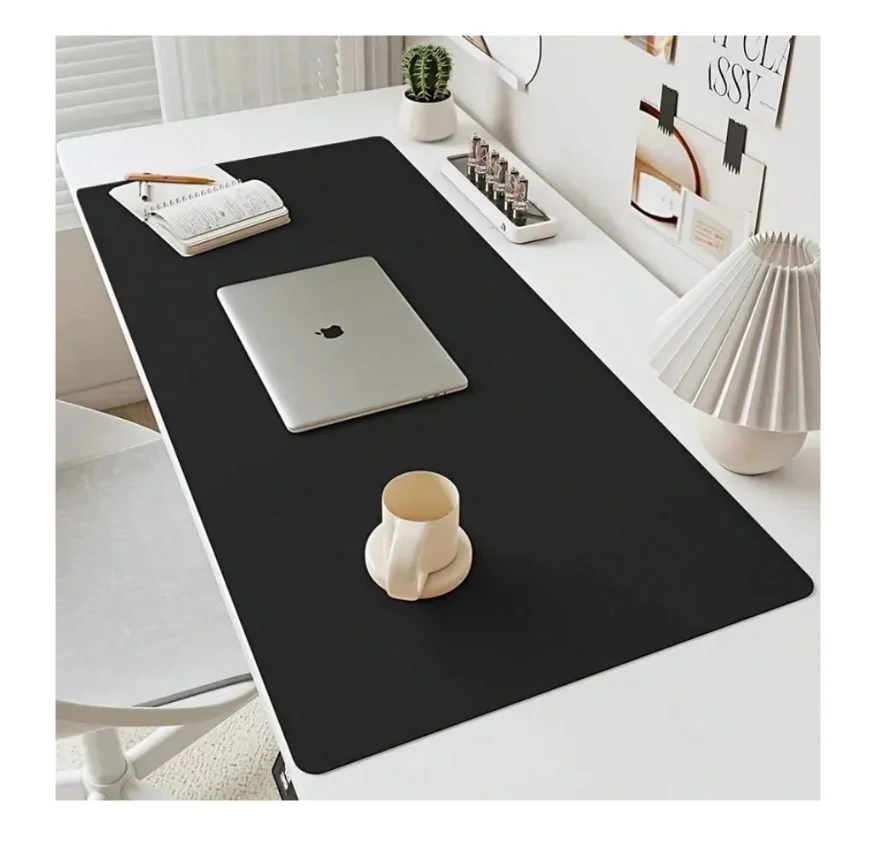 Solid color PU leather tablecloth waterproof dining table mat study coffee table computer desktop Modern table mat decorationt