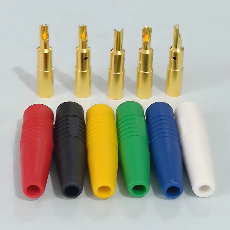 1 Stück Reinkupfer 4mm Bananenbuchse zum Schweißen, Stecker und Buchse, Bananenstecker-Anschluss, Stromverbinder-Terminal – Detail 5