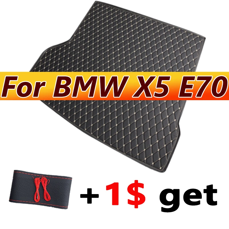 

Кожаные коврики для багажника автомобиля на заказ для BMW X5 E70 2008-2013 5-местные задние защитные аксессуары поднос ковер грязь