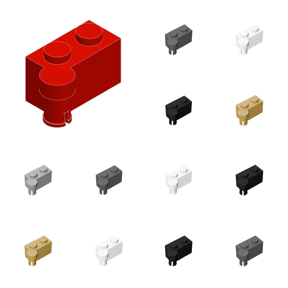50pcs 3830 3831 힌지 브릭 1x4 회전베이스 및 상단 컬렉션 기술 MOC 판매 빌딩 블록 용 대량 모듈 형 장난감