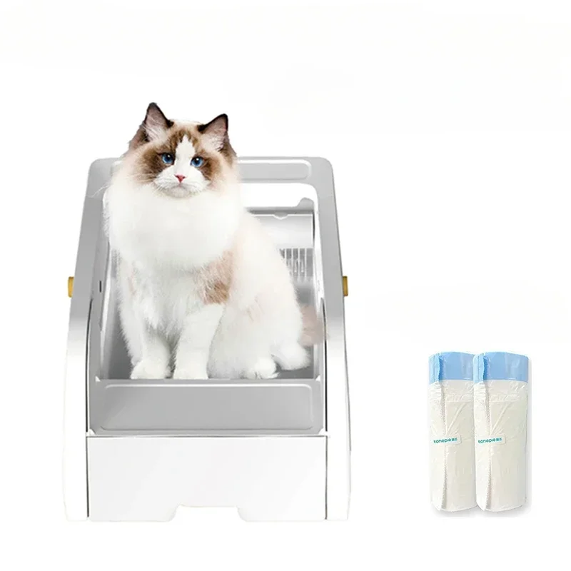 스마트 고양이 쓰레기 상자 자동 자체 청소 고양이 Bedpans 반 동봉 화장실 트레이너 애완 동물 제품 앱이있는 고양이 액세서리