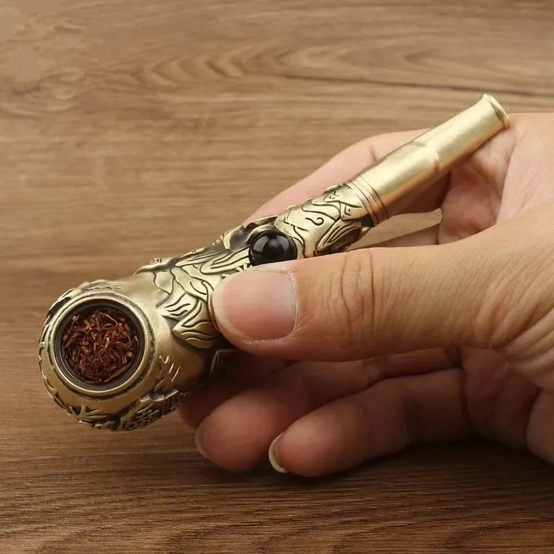 

1pc Pure smoke pipe High Temperature Resistant Coverless Pipe Tobacco Smoke Holder with Filter for Thin/Thick cigarette Accessor