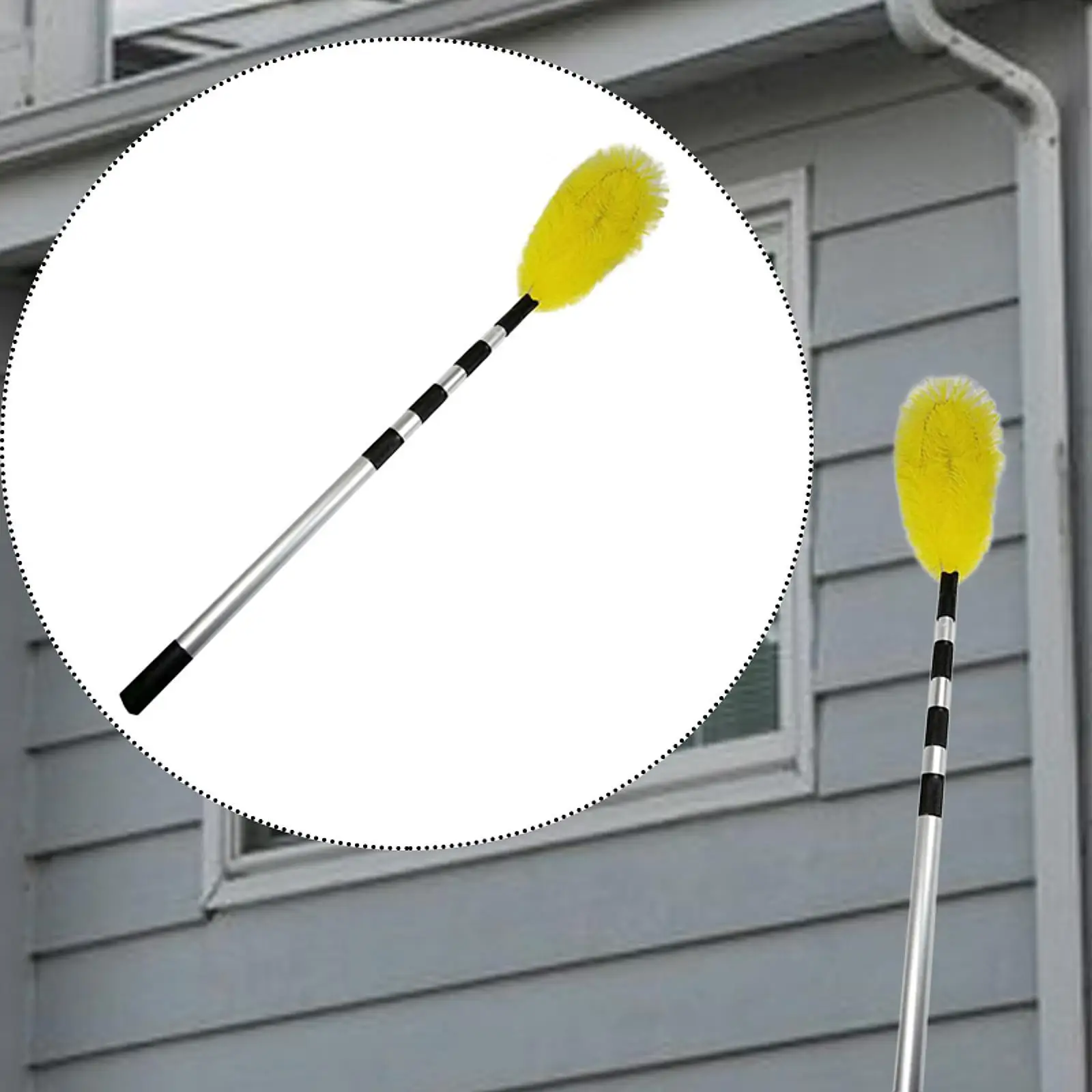 Gutter Guard Cleaning Brush Versatile Adjustable Length with Telescopic Pole