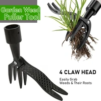 Standing Weed Puller Manual Vertical Weighing Weighing Grass Shovel Garden Stainless Steel Weeder Claw Hook Tools 1