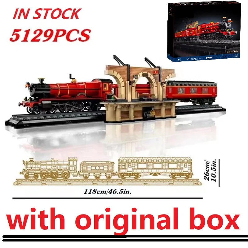 

Movie Magic World Steam Train Collectors' Edition Creative Building Blocks Assembly Bricks Toys Kid Gifts Christmas 76405 118CM