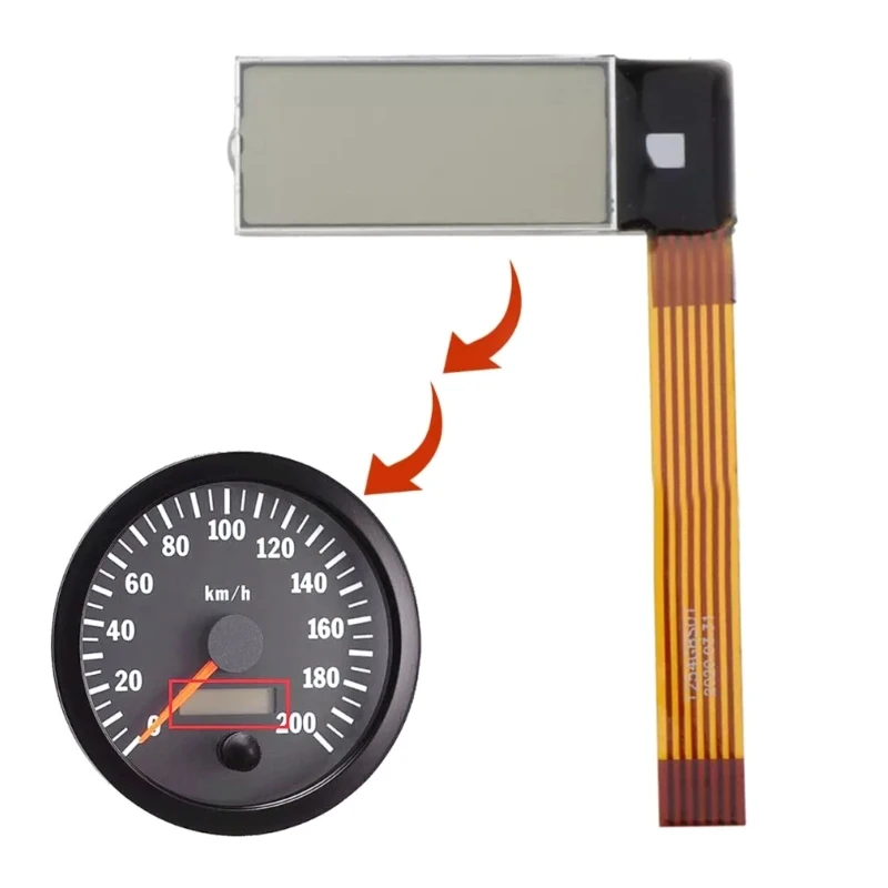 

Vehicle Monitoring Hour Meter Screen Marine Speedometer Tachometer LCD Display Compatible for Trucks VDO International