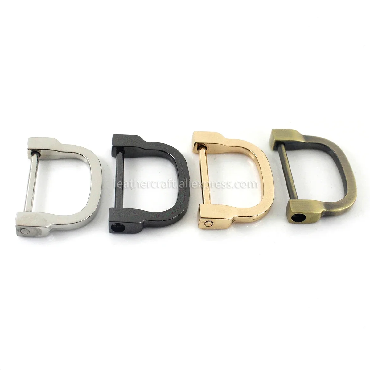 1PC 금속 D-링 걸쇠 버클 키 체인 링 후크 나사 핀 조인트 커넥터 가방 스트랩 걸쇠 Leathercraft 부품