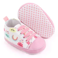 1Pair Spring Autumn Baby Boys Girls Cartoon Pattern Casual Sneaker Lace-up Infant Soft-soled Toddler Shoes For 0-18M 3