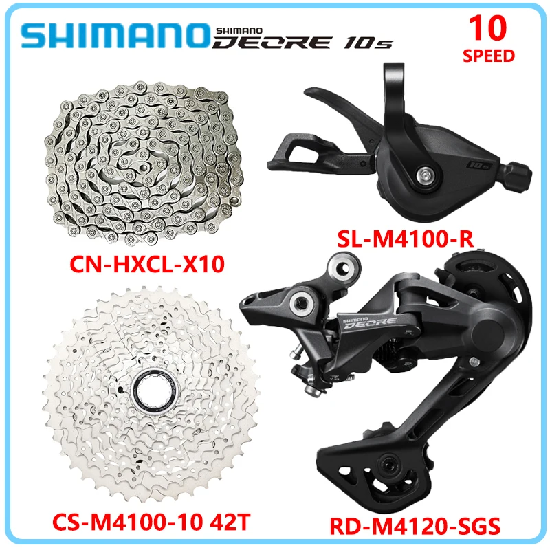 SHIMANO DEORE 10 Speed Groupset M4100 Shifter M4100 Rear
